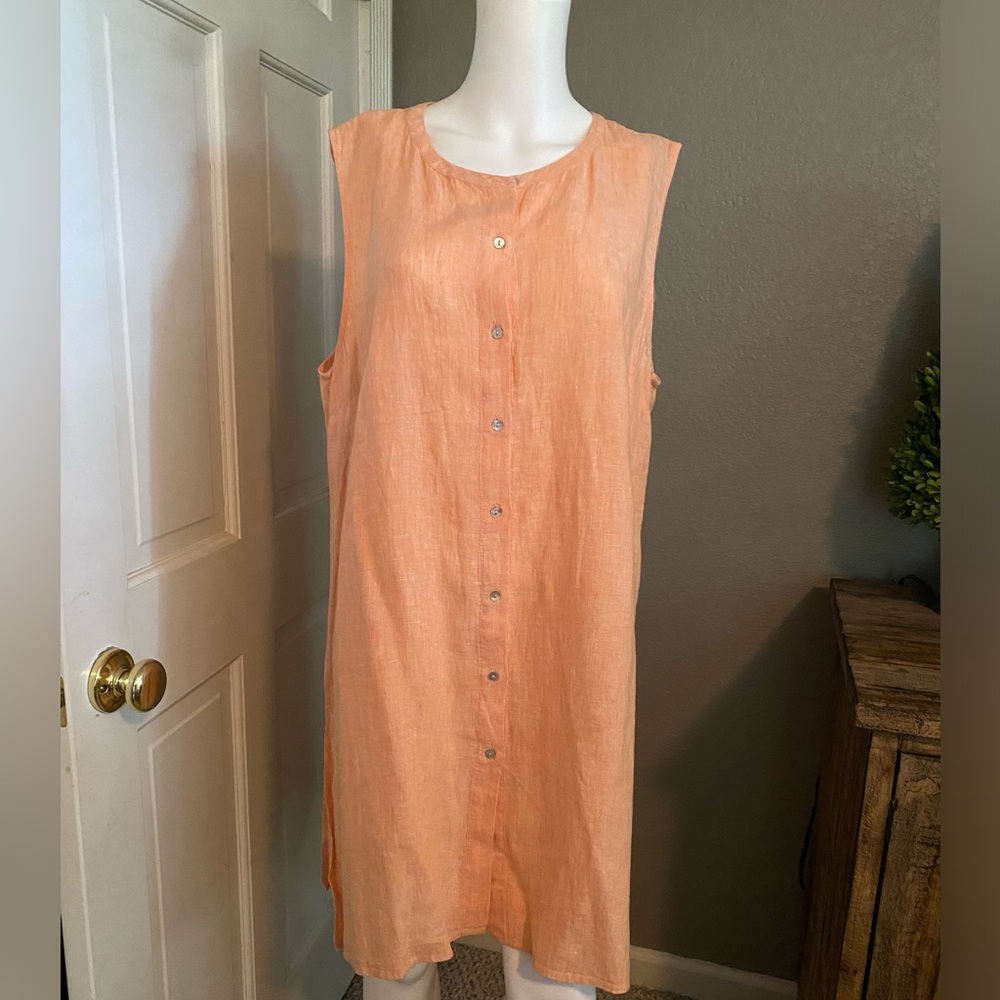 Preston & York linen tunic top EUC